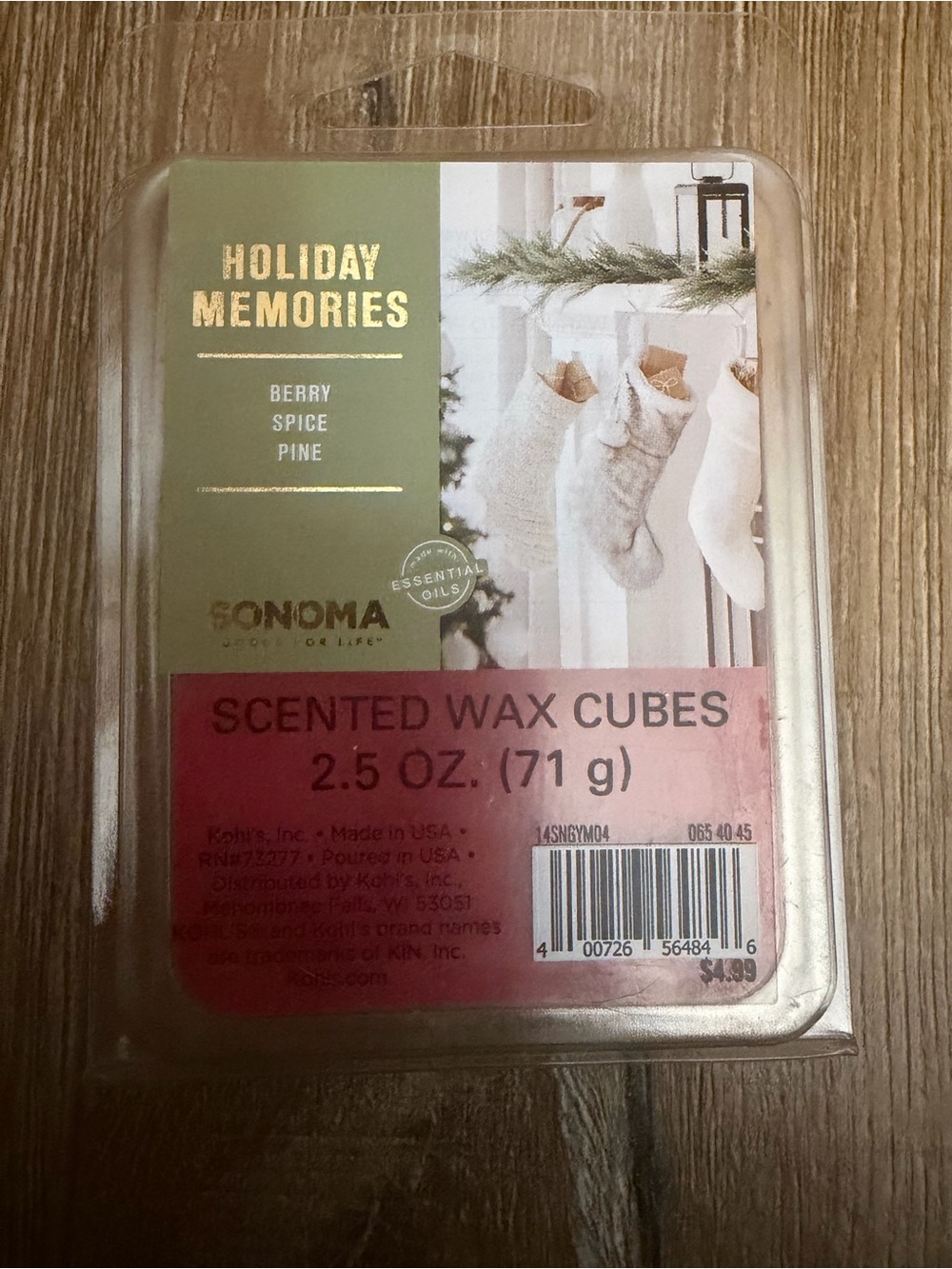 Sonoma Holiday Memories Scented Wax Cubes - Berry Red